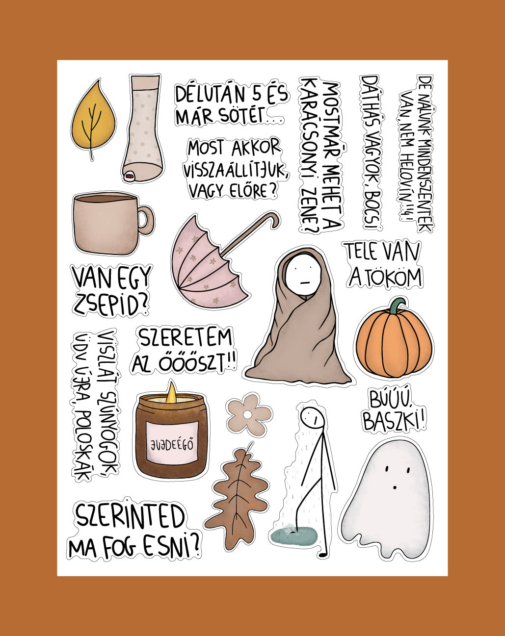 szeretem az őőszt matrica csomag